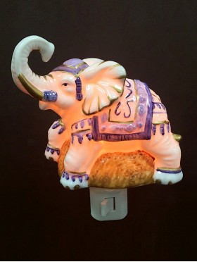 Porcelain Elephant Night Light with Gift Box